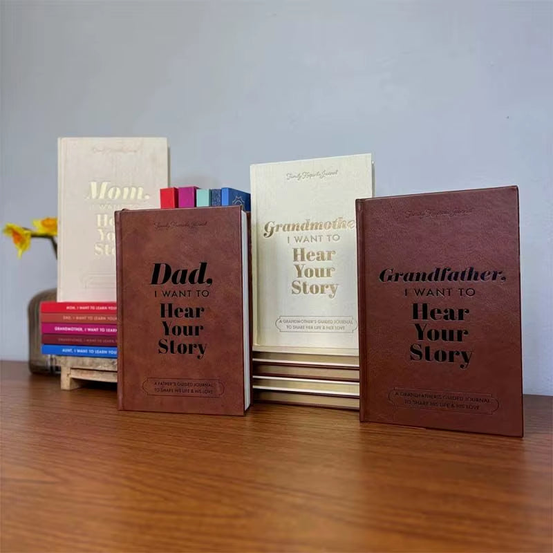 Mom, I Want to Hear Your Story - the Gift Your Mom Will Love Dad Mom Leather Memory Books Dad, I Want to Hear Your Story